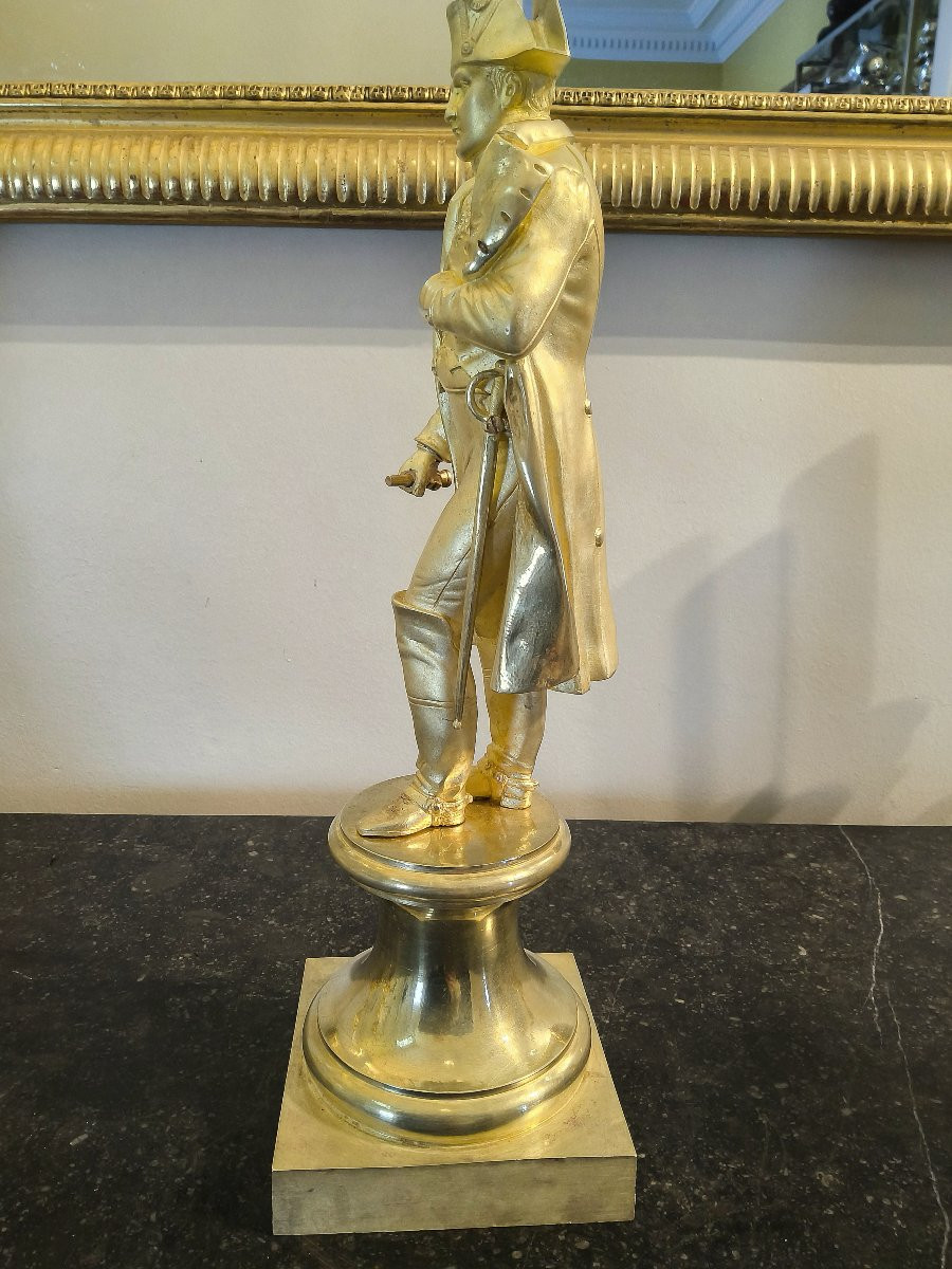 Napoleon I In Military Campaign Dress – Gilt Bronze After E. Seurre, 19th Century-photo-3