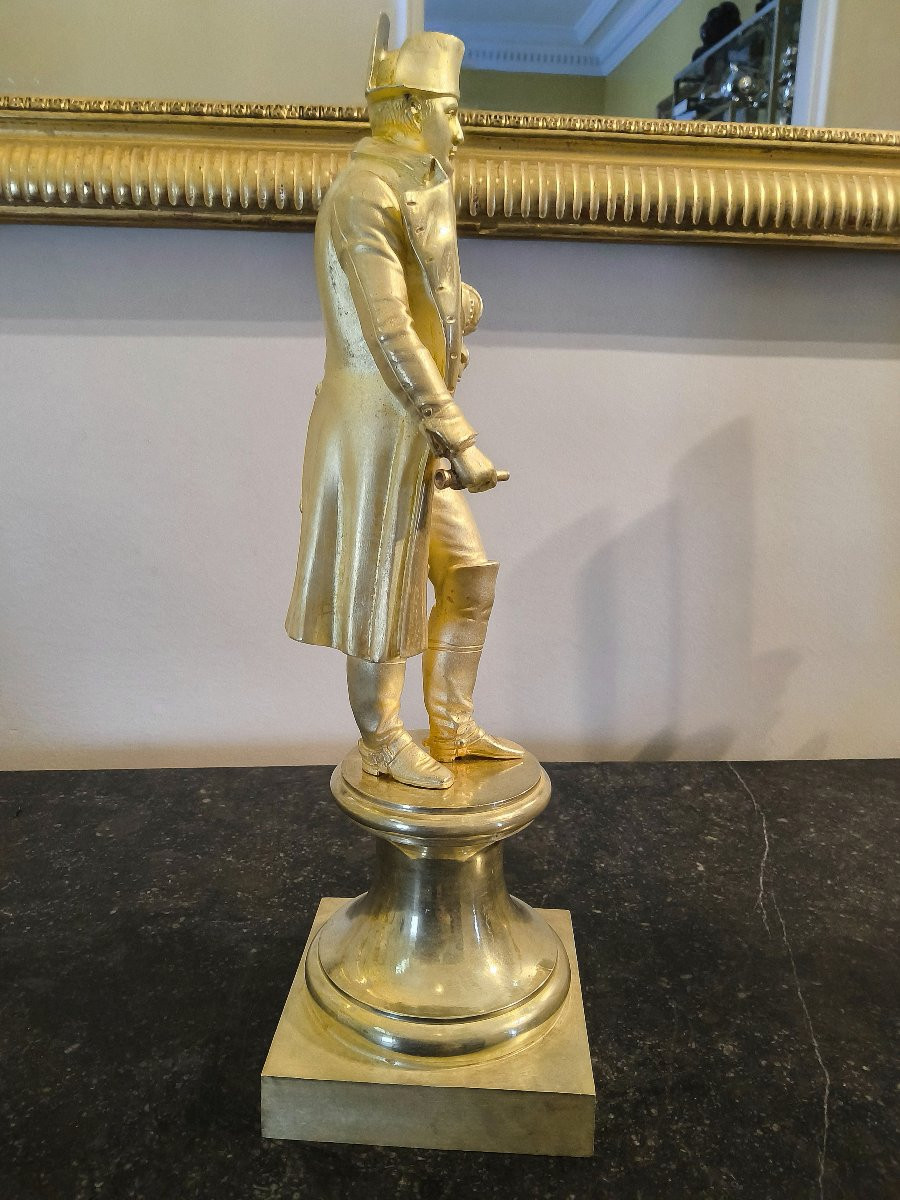 Napoleon I In Military Campaign Dress – Gilt Bronze After E. Seurre, 19th Century-photo-4