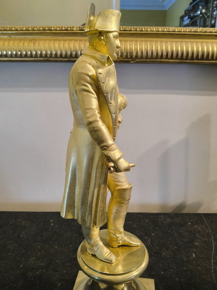 Napoleon I In Military Campaign Dress – Gilt Bronze After E. Seurre, 19th Century-photo-2