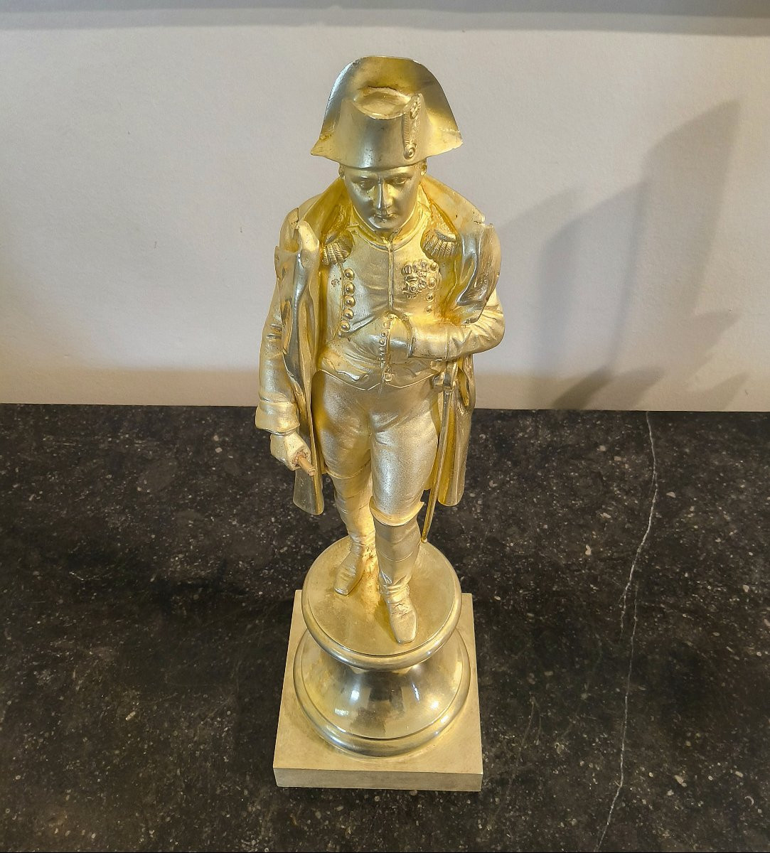 Napoleon I In Military Campaign Dress – Gilt Bronze After E. Seurre, 19th Century-photo-3
