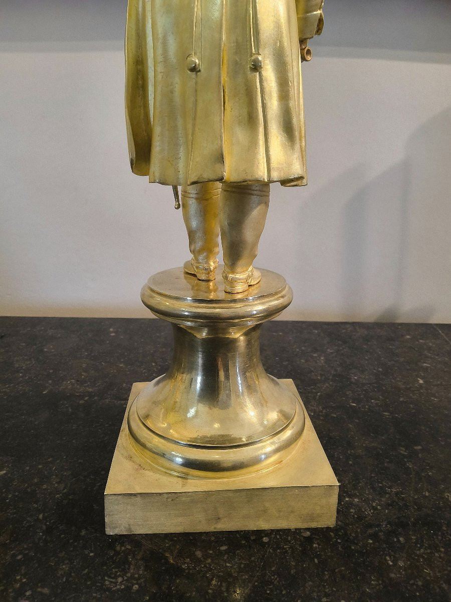 Napoleon I In Military Campaign Dress – Gilt Bronze After E. Seurre, 19th Century-photo-7