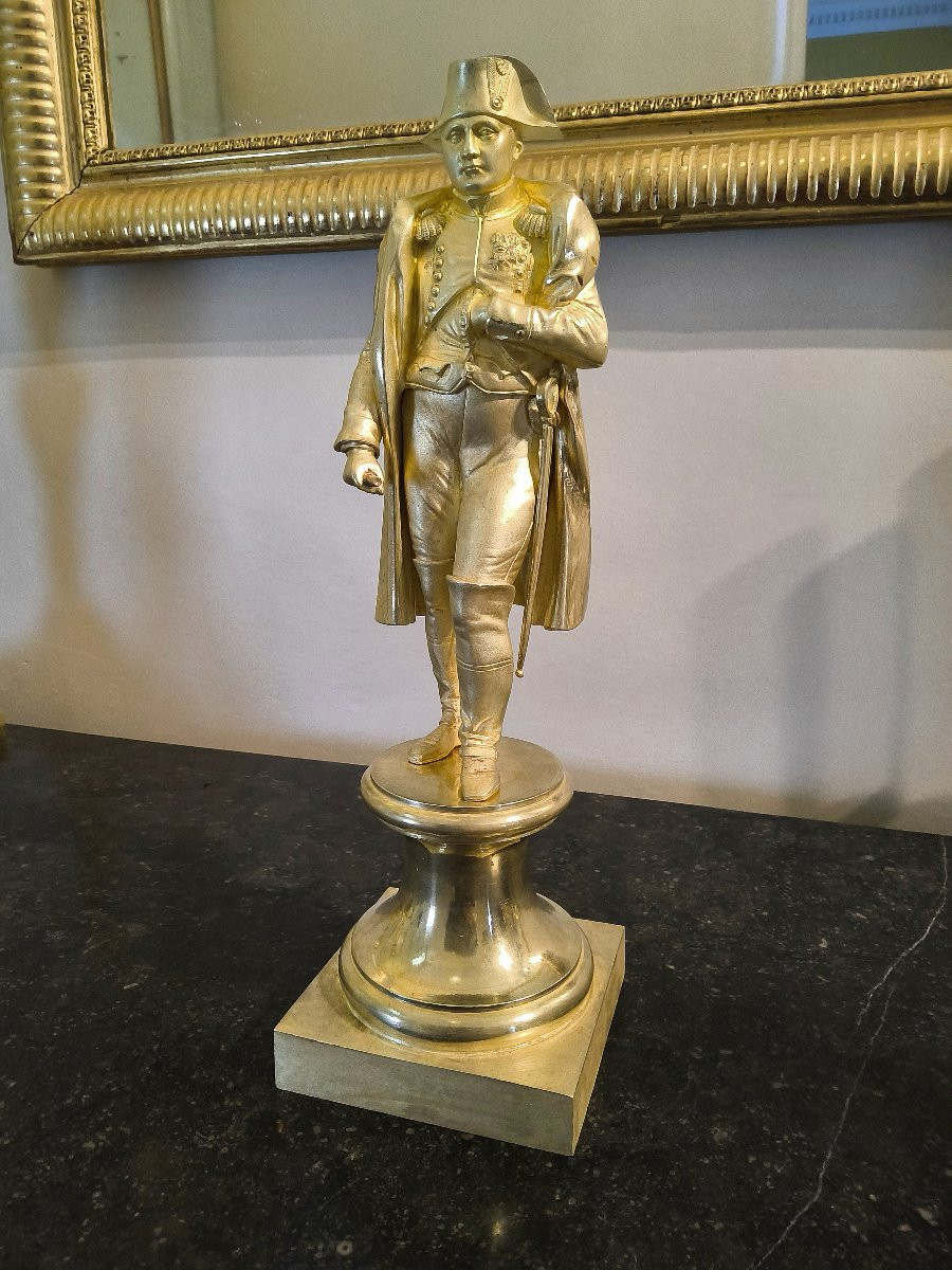 Napoleon I In Military Campaign Dress – Gilt Bronze After E. Seurre, 19th Century-photo-8