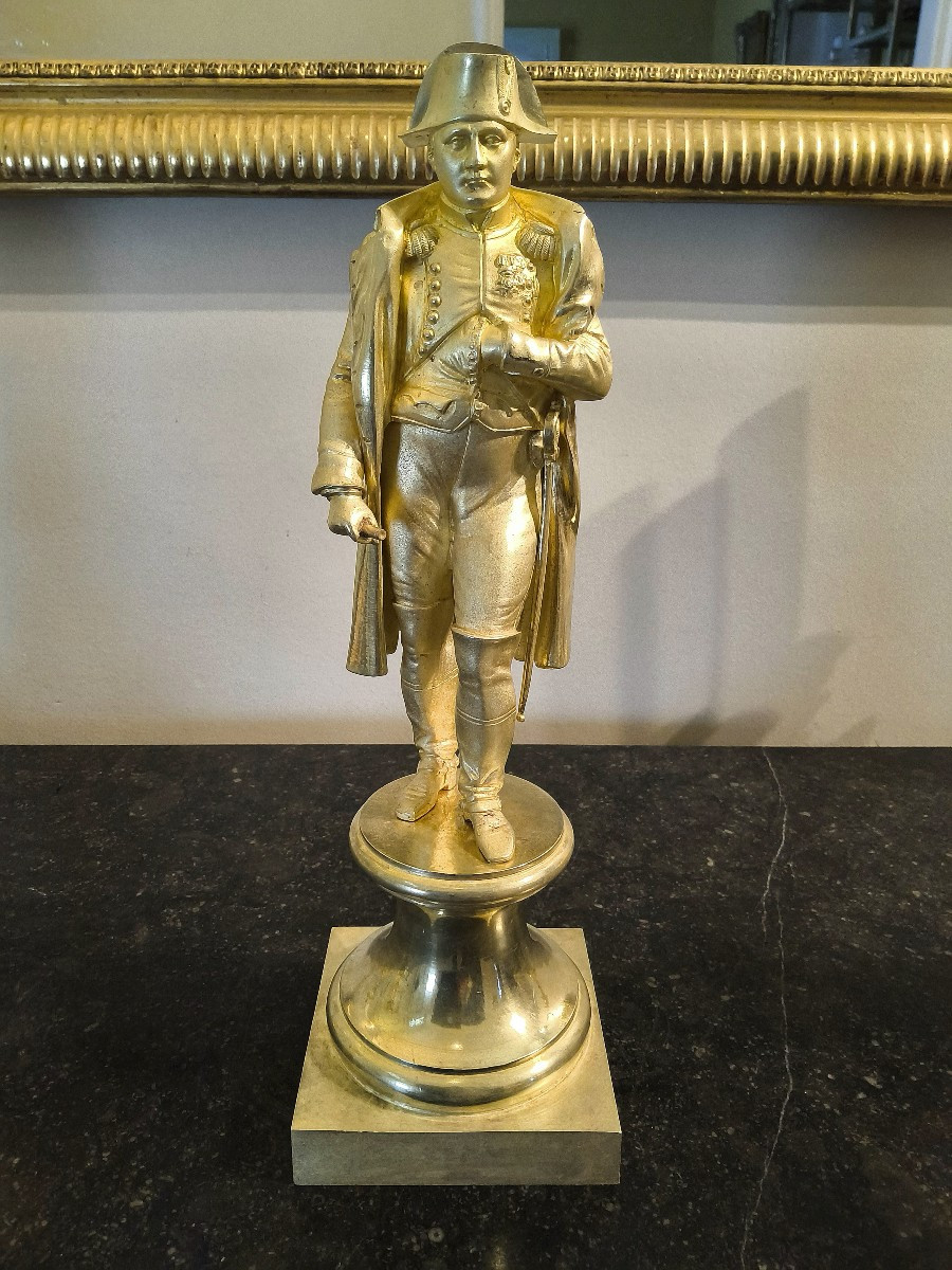 Napoleon I In Military Campaign Dress – Gilt Bronze After E. Seurre, 19th Century