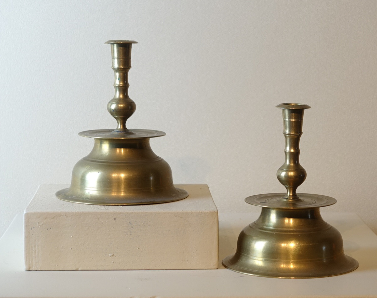 Pair Of Baluster-shaped Candlesticks - Germany, Probably Nuremberg, 17th Century