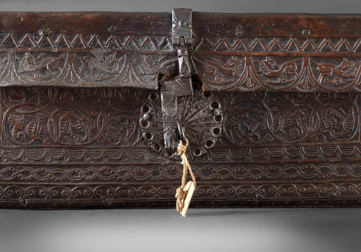 Boiled Leather Trunk - Spain, 17th Century-photo-3