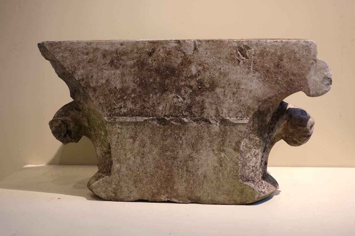 Double Capital Decorated With Hooks Decoration - France, 13th Century-photo-4