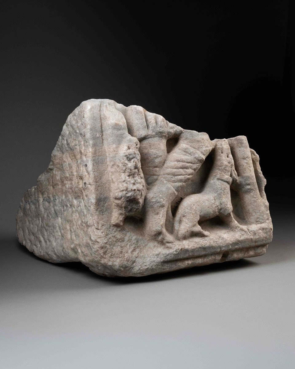 Fragment Of A Sarcophagus With The Judgment Of Paris-photo-2