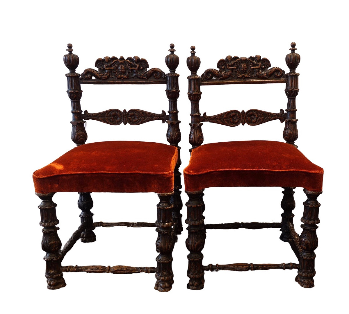 Paire de chaises Renaissance - Lombardie, fin du XVIᵉ siècle