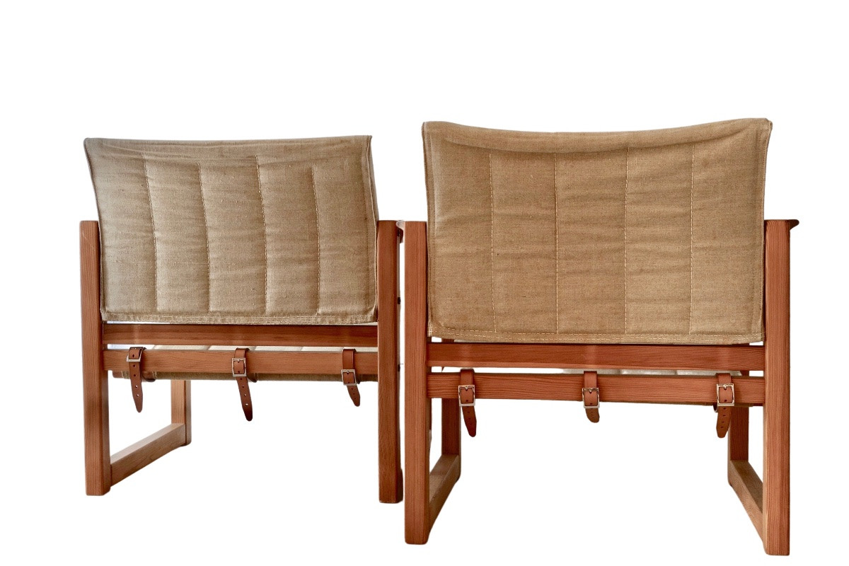 Karin Mobring - Pair Of "diana" Armchairs (safari Chair), 1970-photo-3