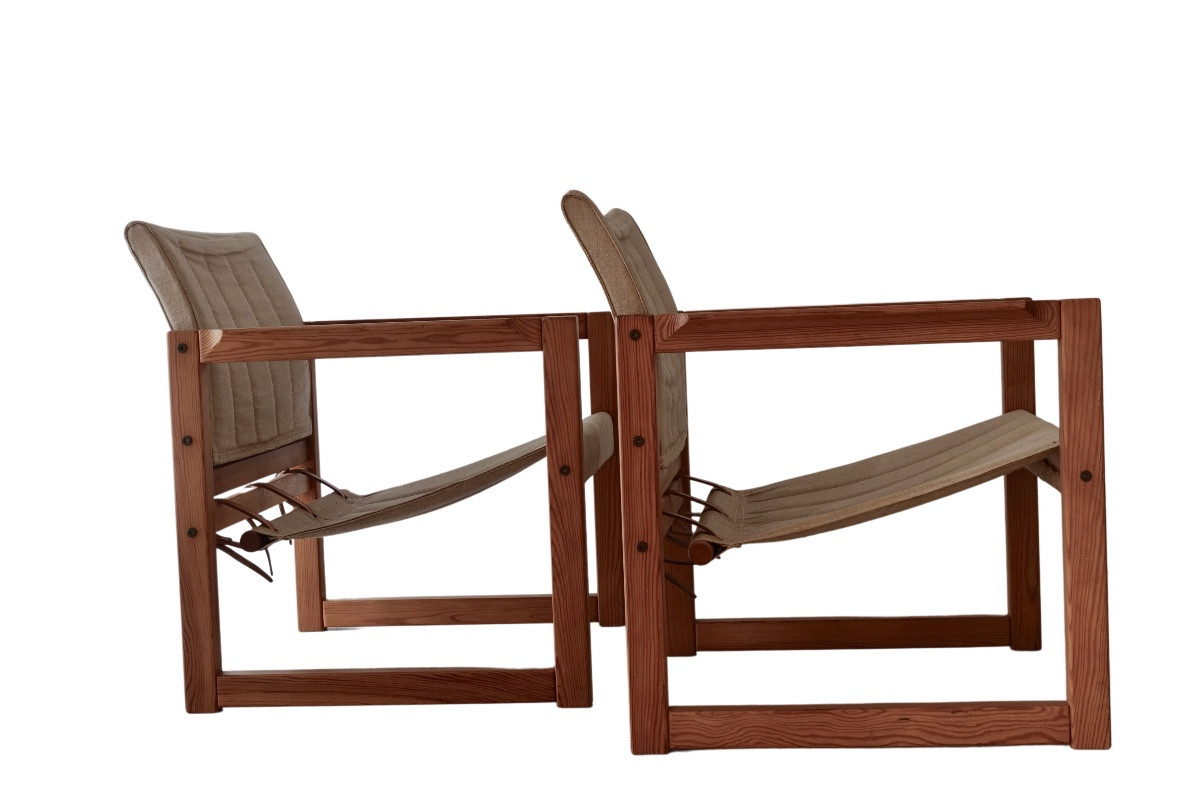 Karin Mobring - Pair Of "diana" Armchairs (safari Chair), 1970