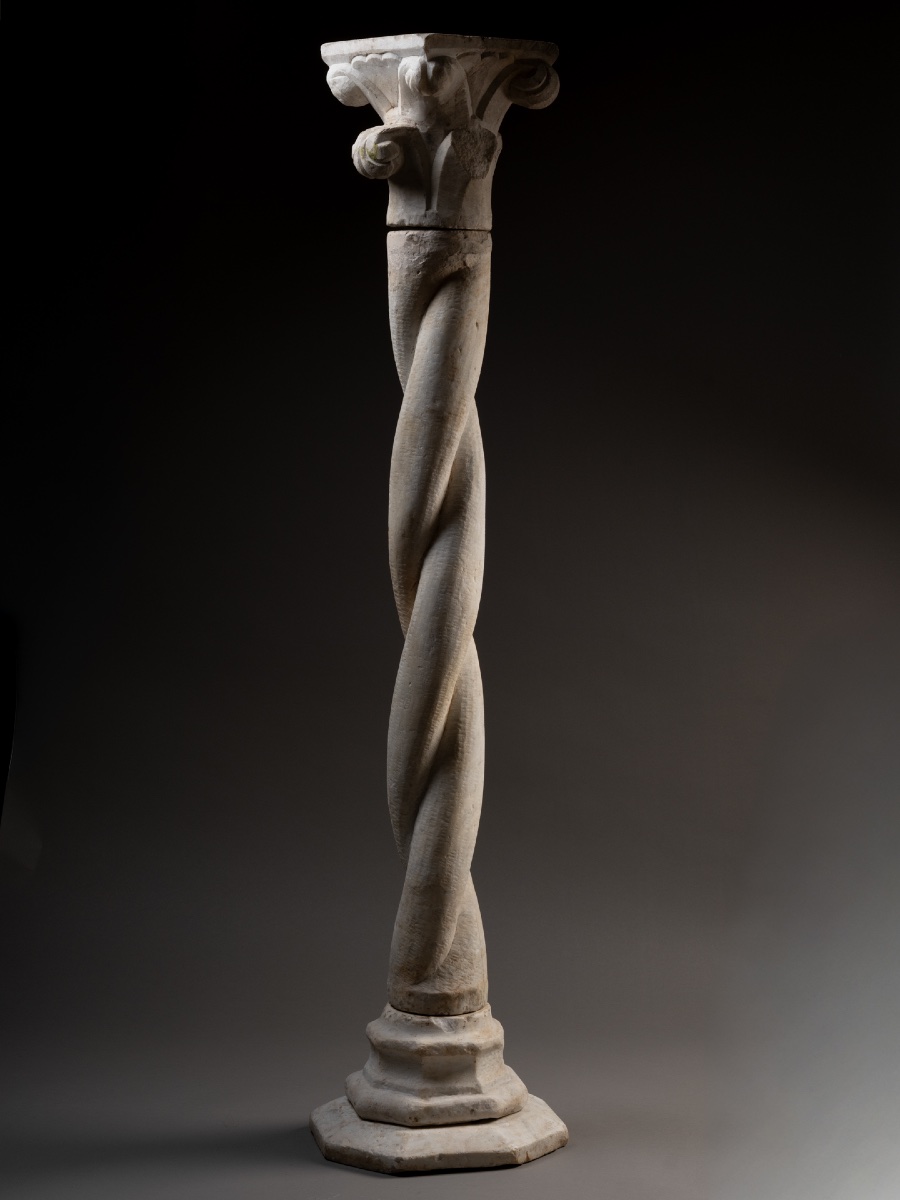 Twisted Cloister Column With Crocket Capital - Italy, 14th Century-photo-1