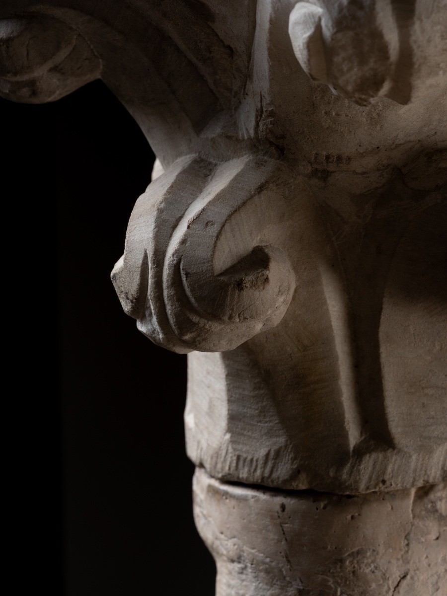 Twisted Cloister Column With Crocket Capital - Italy, 14th Century-photo-2