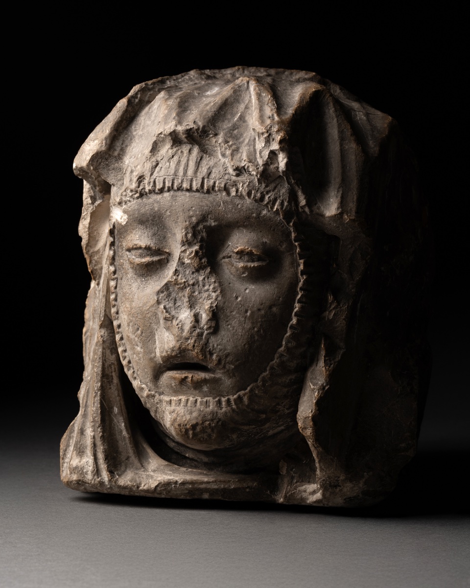 Head Of A Holy Woman  - Burgundy, Circa 15th Century -photo-4