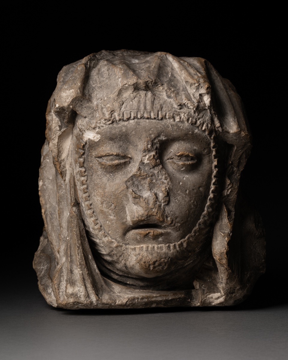 Head Of A Holy Woman  - Burgundy, Circa 15th Century -photo-3