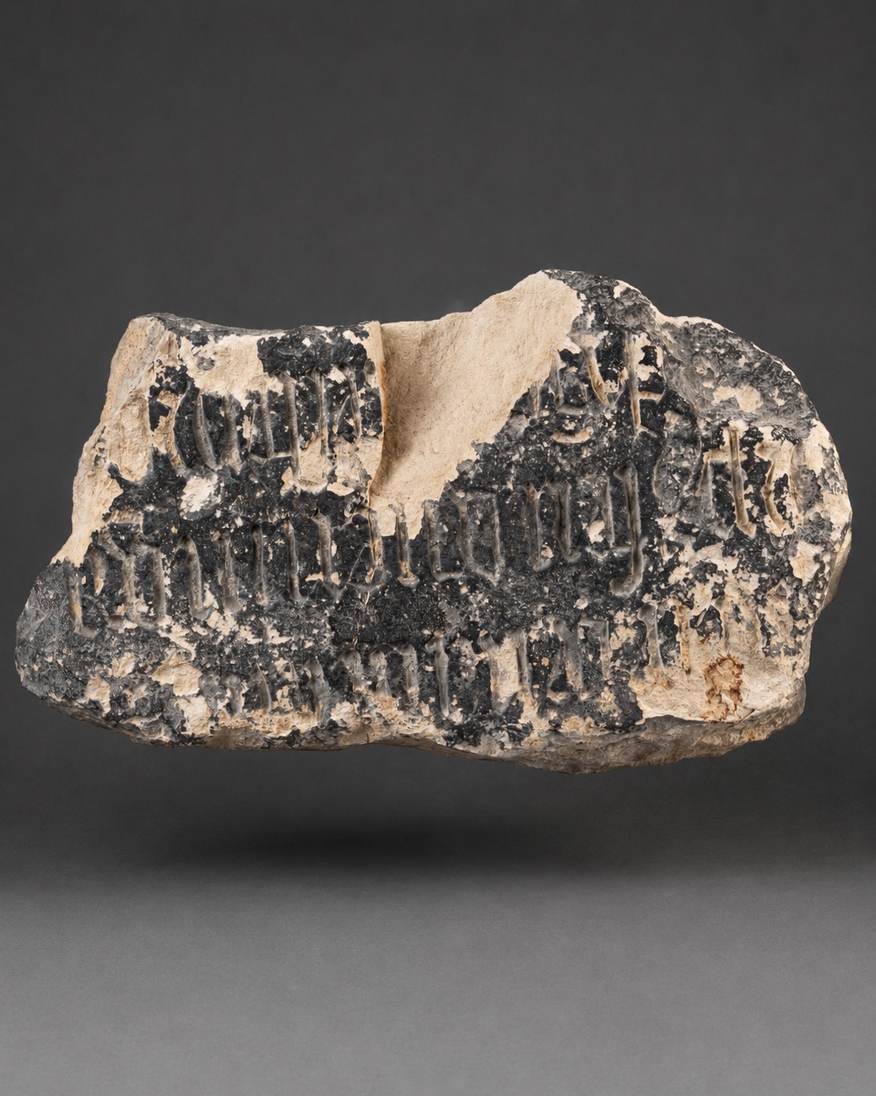 Inscription Fragment  - France, 15th Century 