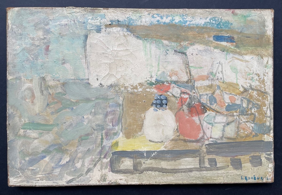 Pierre Lesieur (1922-2011) Oil On Canvas Etretat Normandy