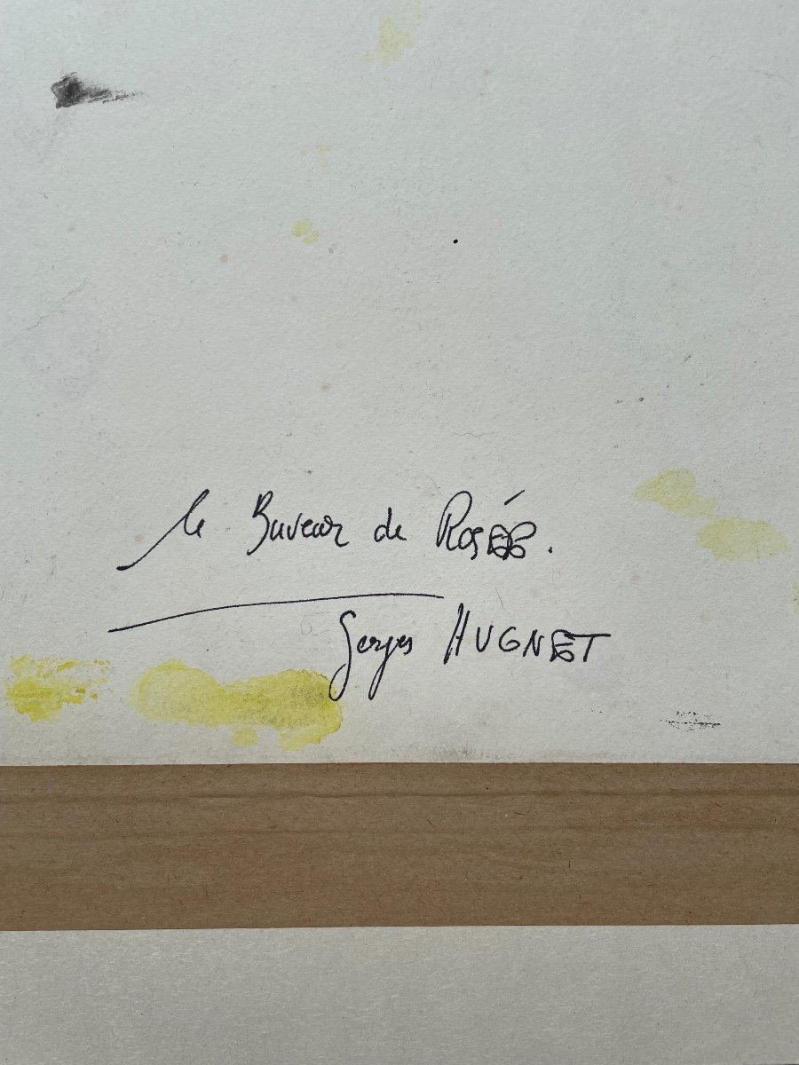 Georges Hugnet (1904-1974) Surréaliste , Encre Sur Papier-photo-2