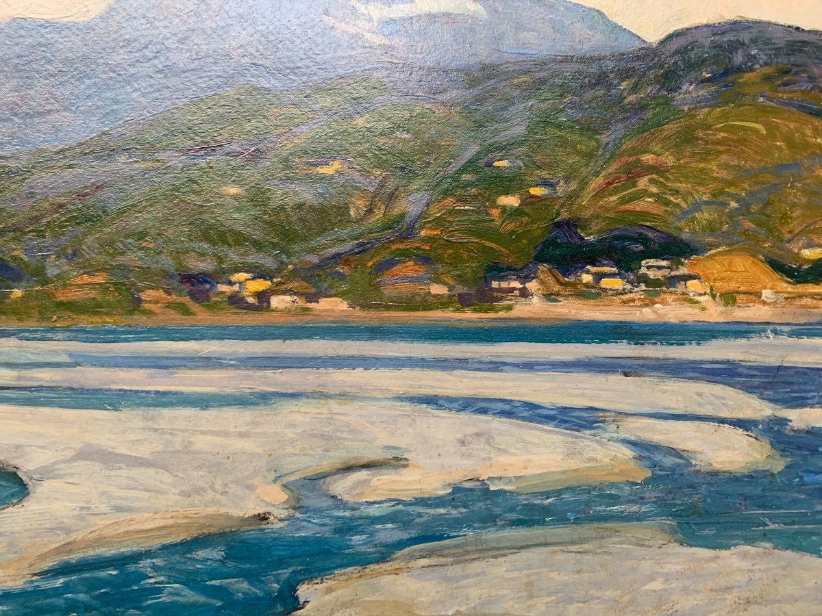 Fernand Lantoine, Peintre Belge (1876-1955)  Vue De Norvège-photo-2
