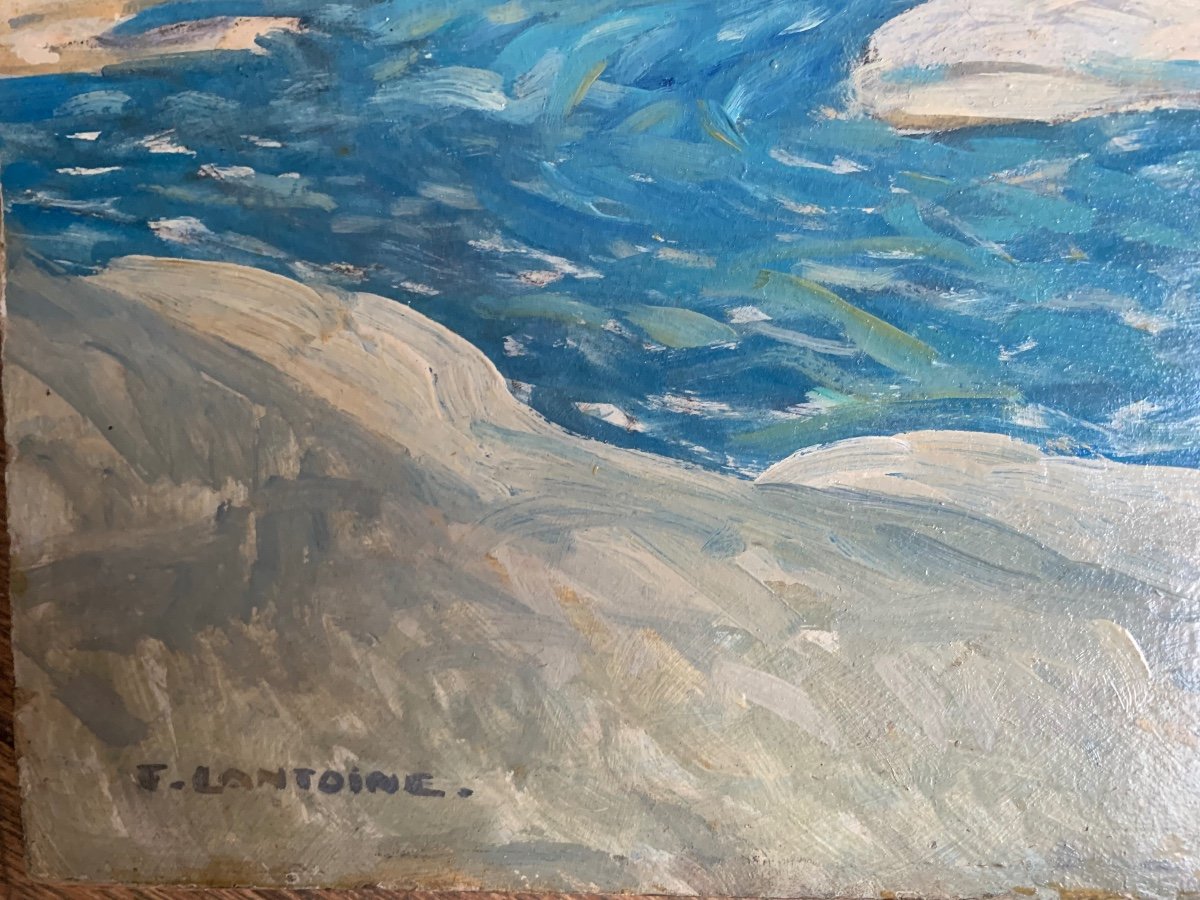 Fernand Lantoine, Peintre Belge (1876-1955)  Vue De Norvège-photo-4