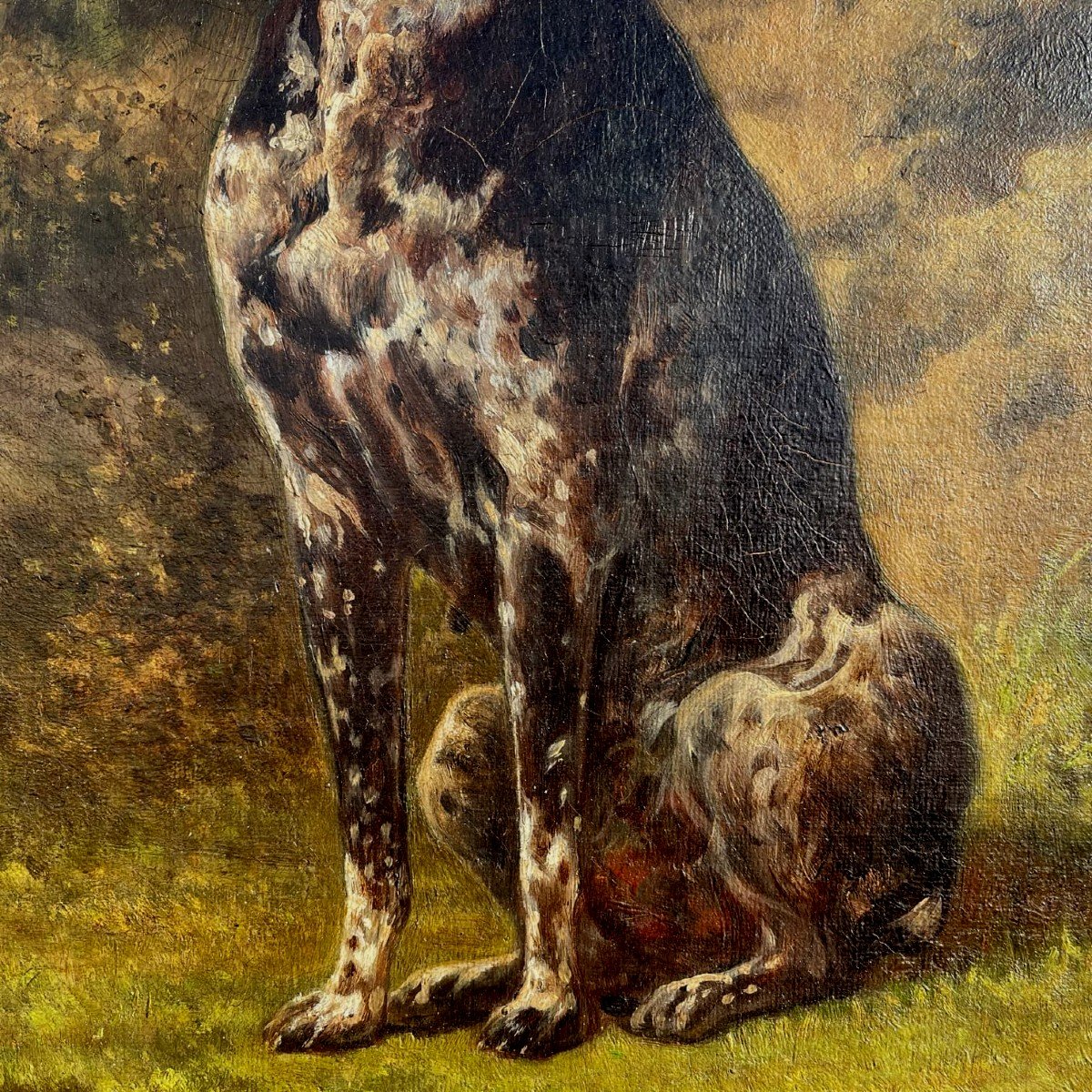 Chien De Chasse Signé Louis Charles Bombled-photo-1