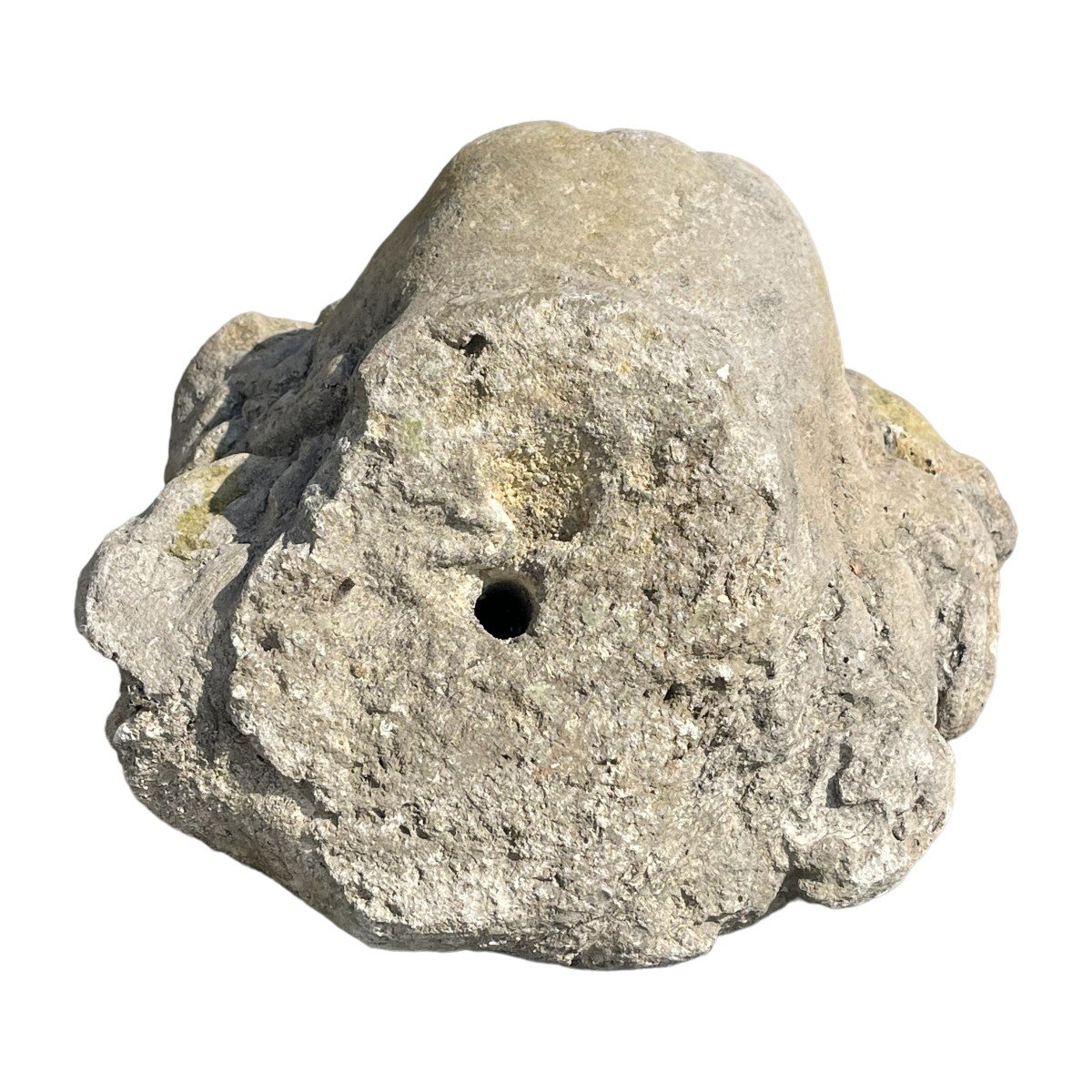 Tête d'Ange En Pierre Sculptée - Baroque Italien - XVIIe Siècle-photo-3
