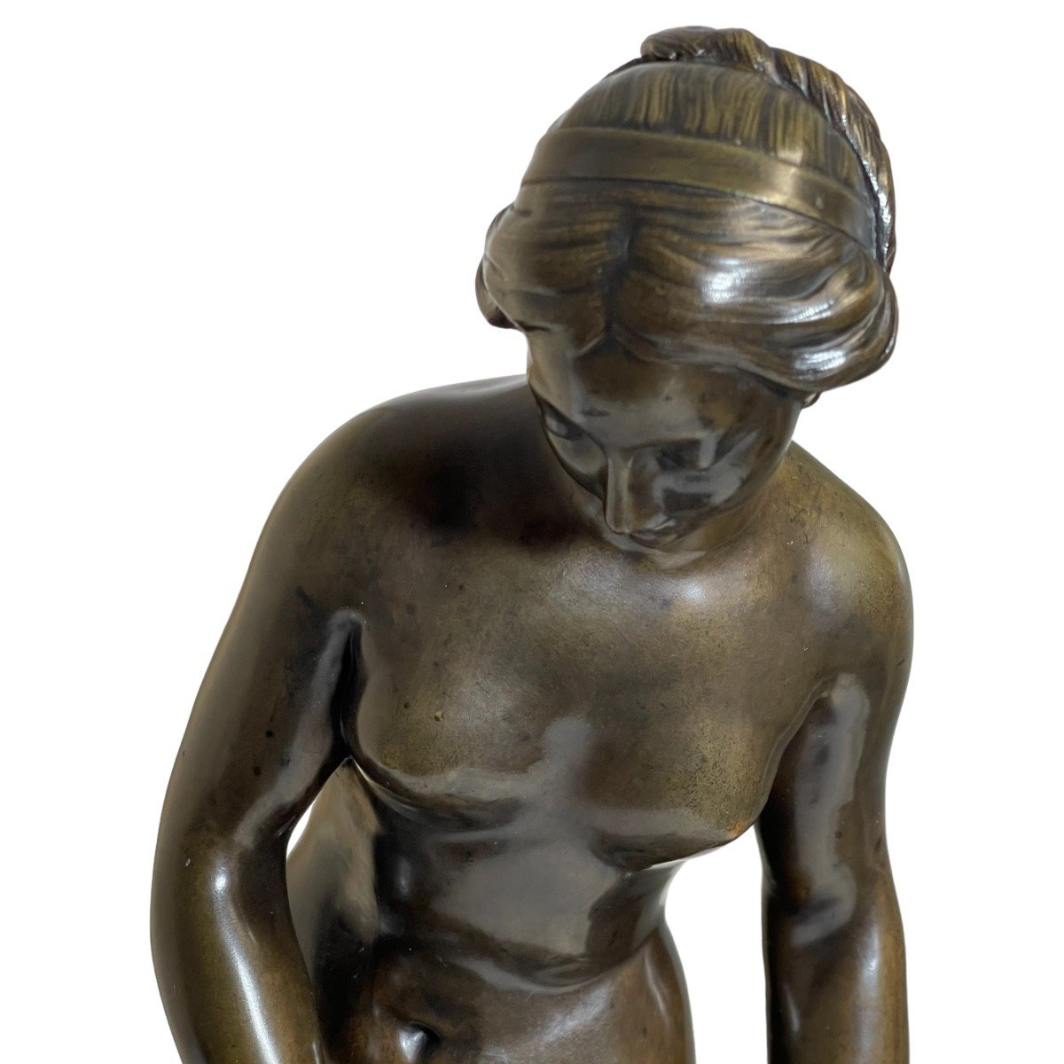 Diane Au Bain En Bronze d'Après Falconet-photo-1