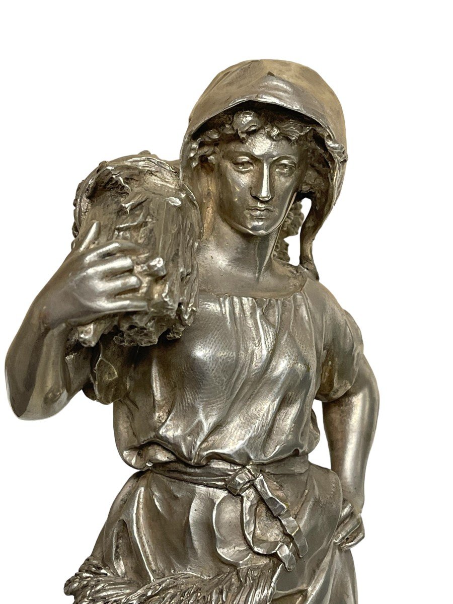 Bronze Argenté Christofle, Trophée Agricole XIXème Siècle -photo-2