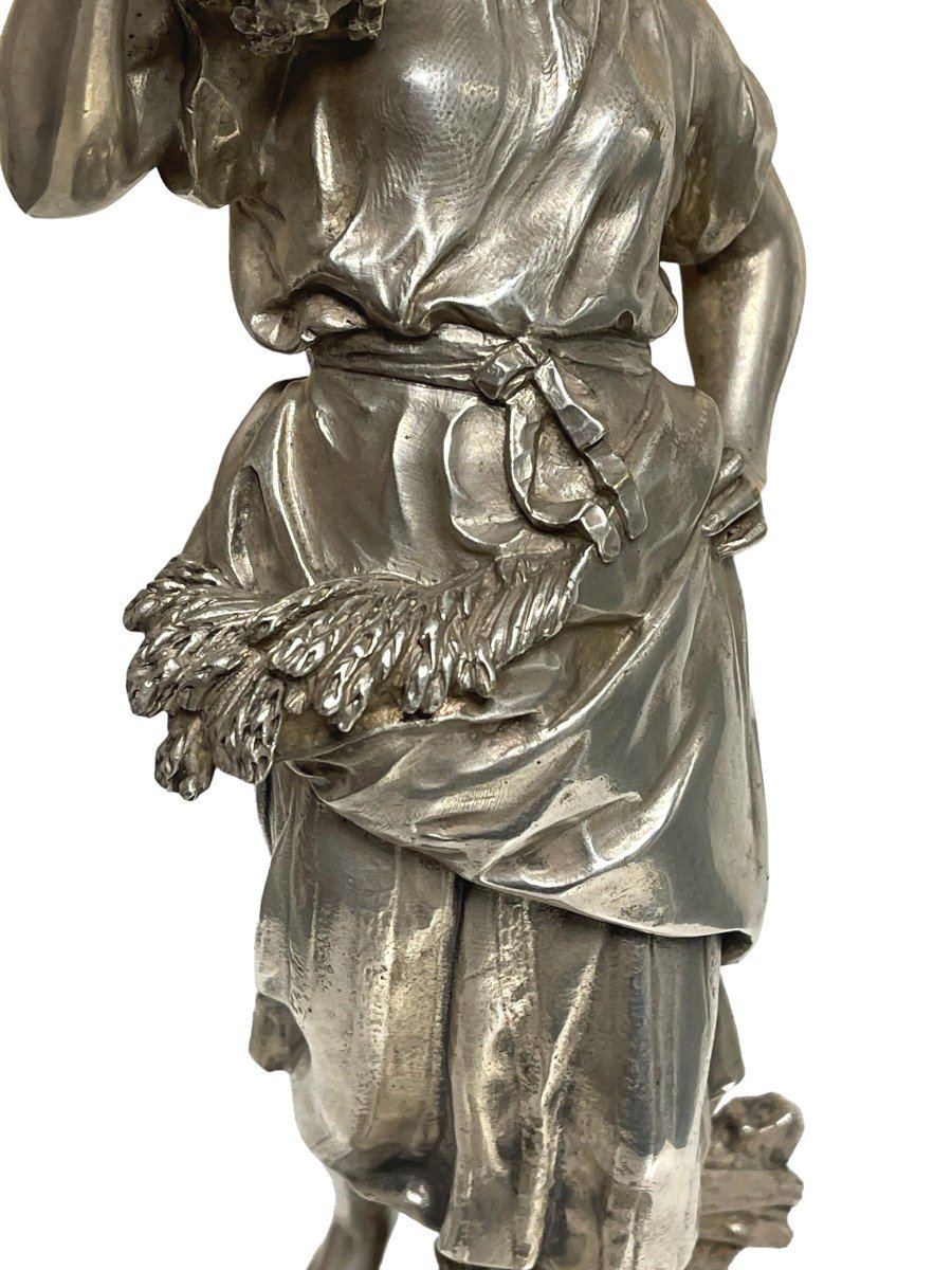 Bronze Argenté Christofle, Trophée Agricole XIXème Siècle -photo-3