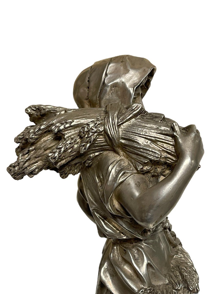 Bronze Argenté Christofle, Trophée Agricole XIXème Siècle -photo-1
