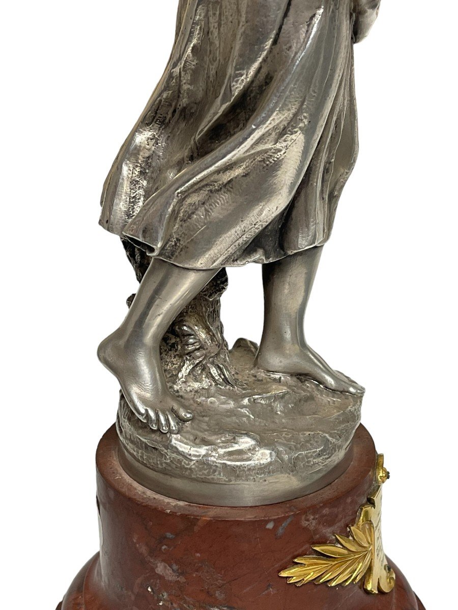 Bronze Argenté Christofle, Trophée Agricole XIXème Siècle -photo-3