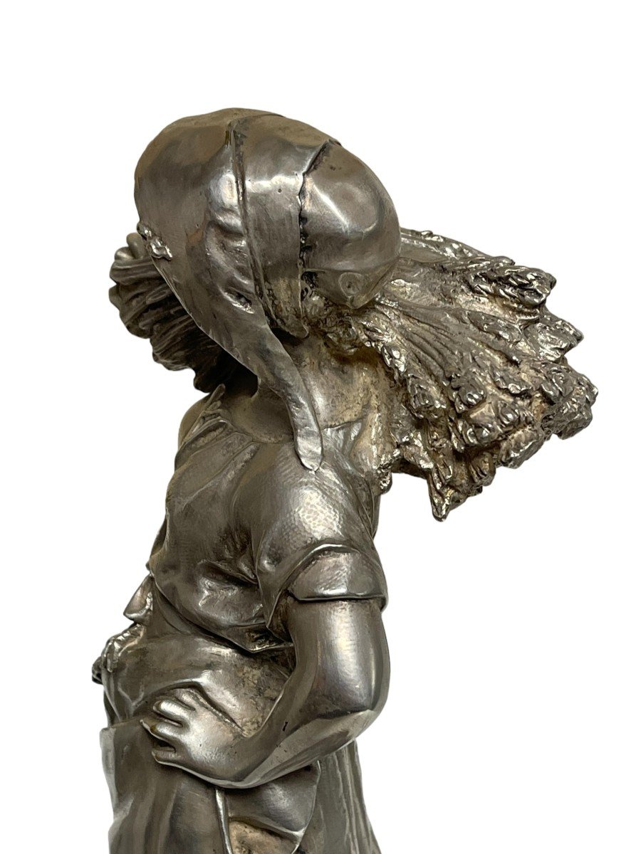 Bronze Argenté Christofle, Trophée Agricole XIXème Siècle -photo-7