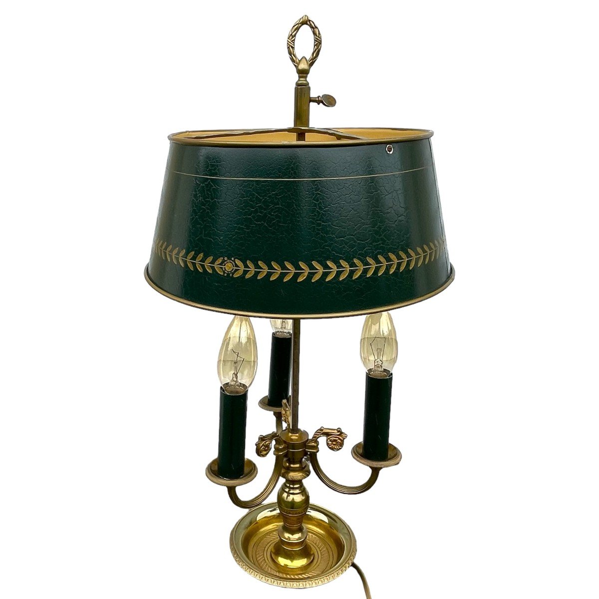 Lampe Bouillotte à 3 Bras De Lumière ,à 3 Feux, Style Empire