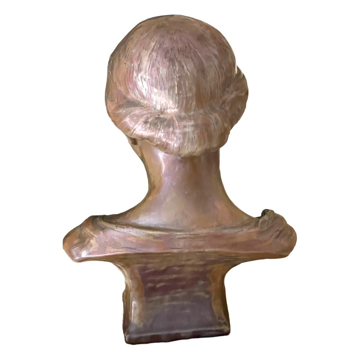 Buste De jeune Femme à l'antique  Signé Clément Massier-photo-1