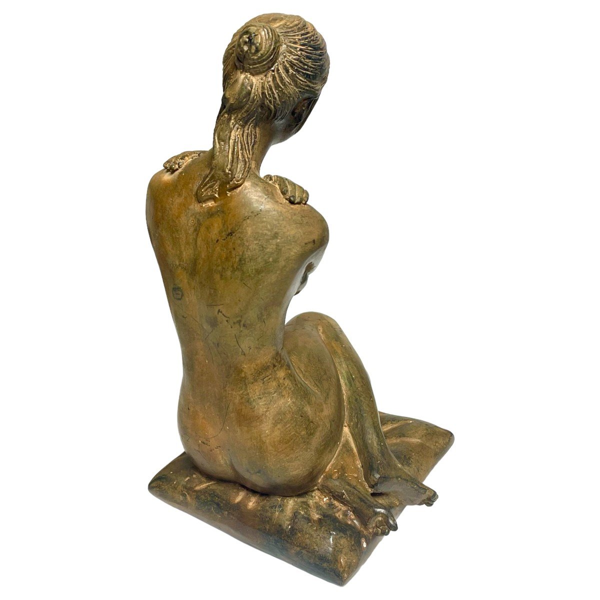 Bronze d'Une Jeune Femme Nue Signé Pierre Chenet-photo-4