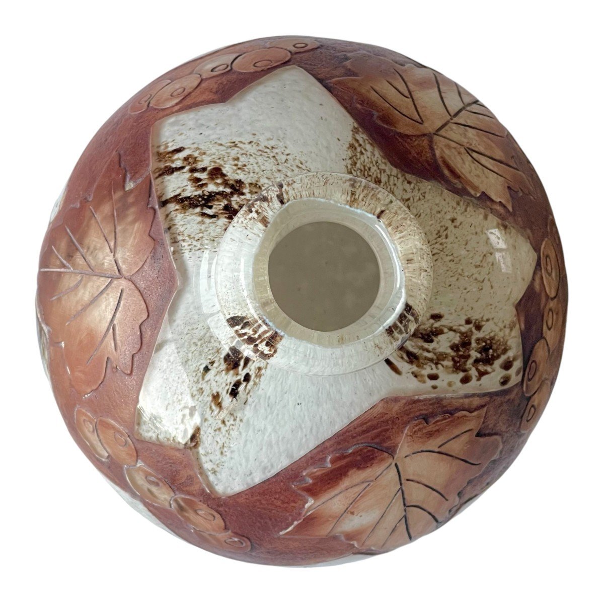 Vase Boule Signé Legras-photo-2