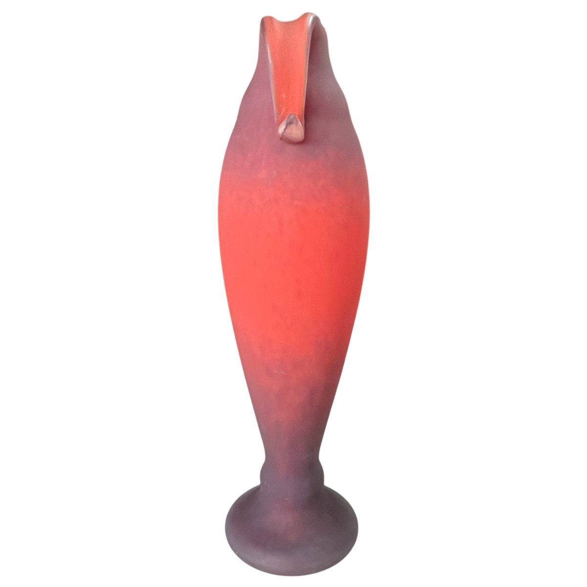 Large Art Deco Vase Signed Delatte Nancy-photo-3