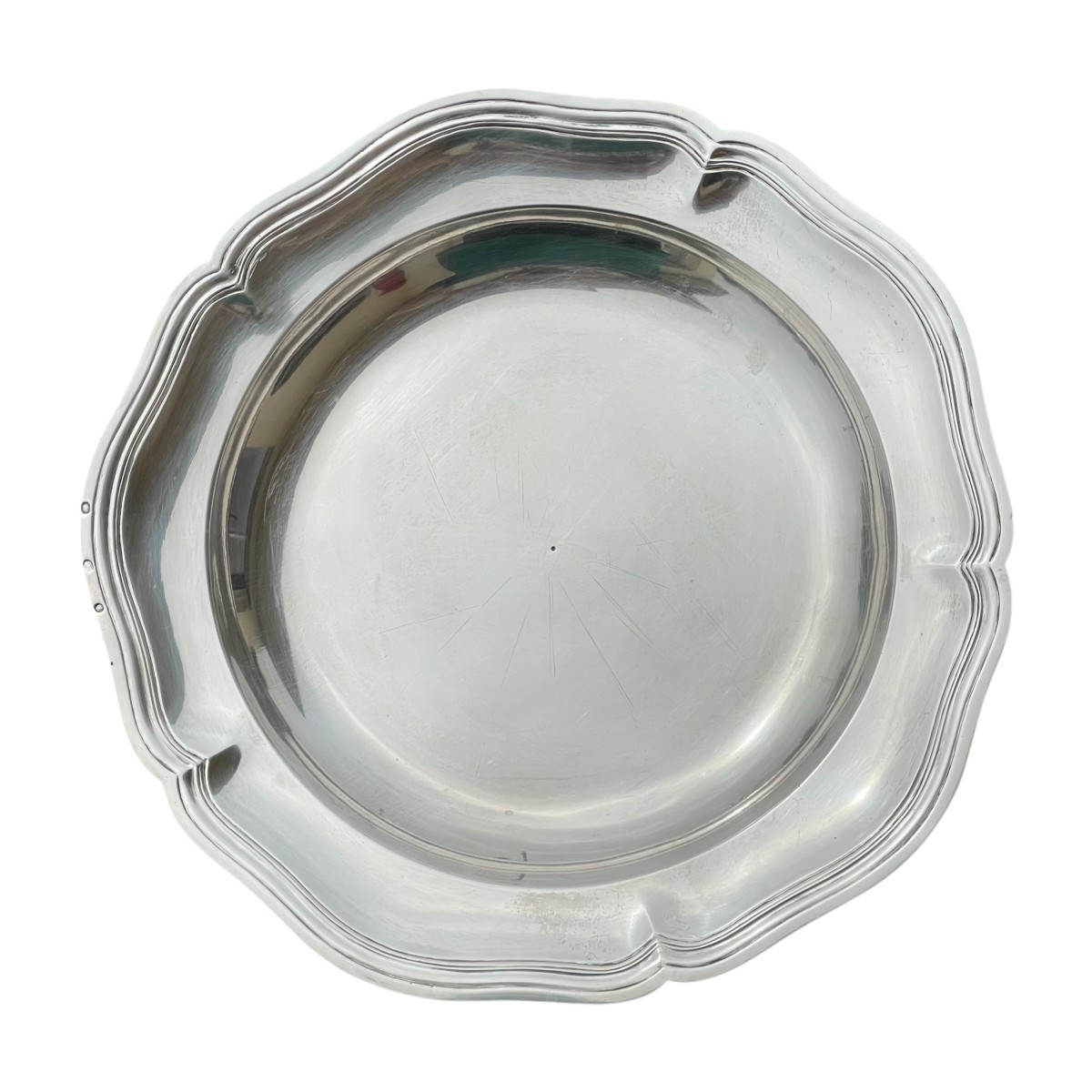 Plat rond en argent massif – Orfèvre Jacques Fabre, Paris, début XIXe siècle