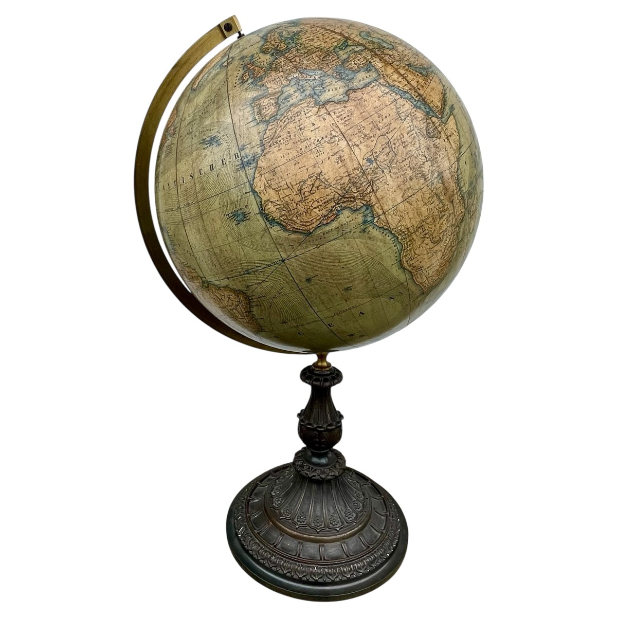Globe terrestre ancien de C. Adami, révisé par H. Kiepert, Berlin 1881-photo-2