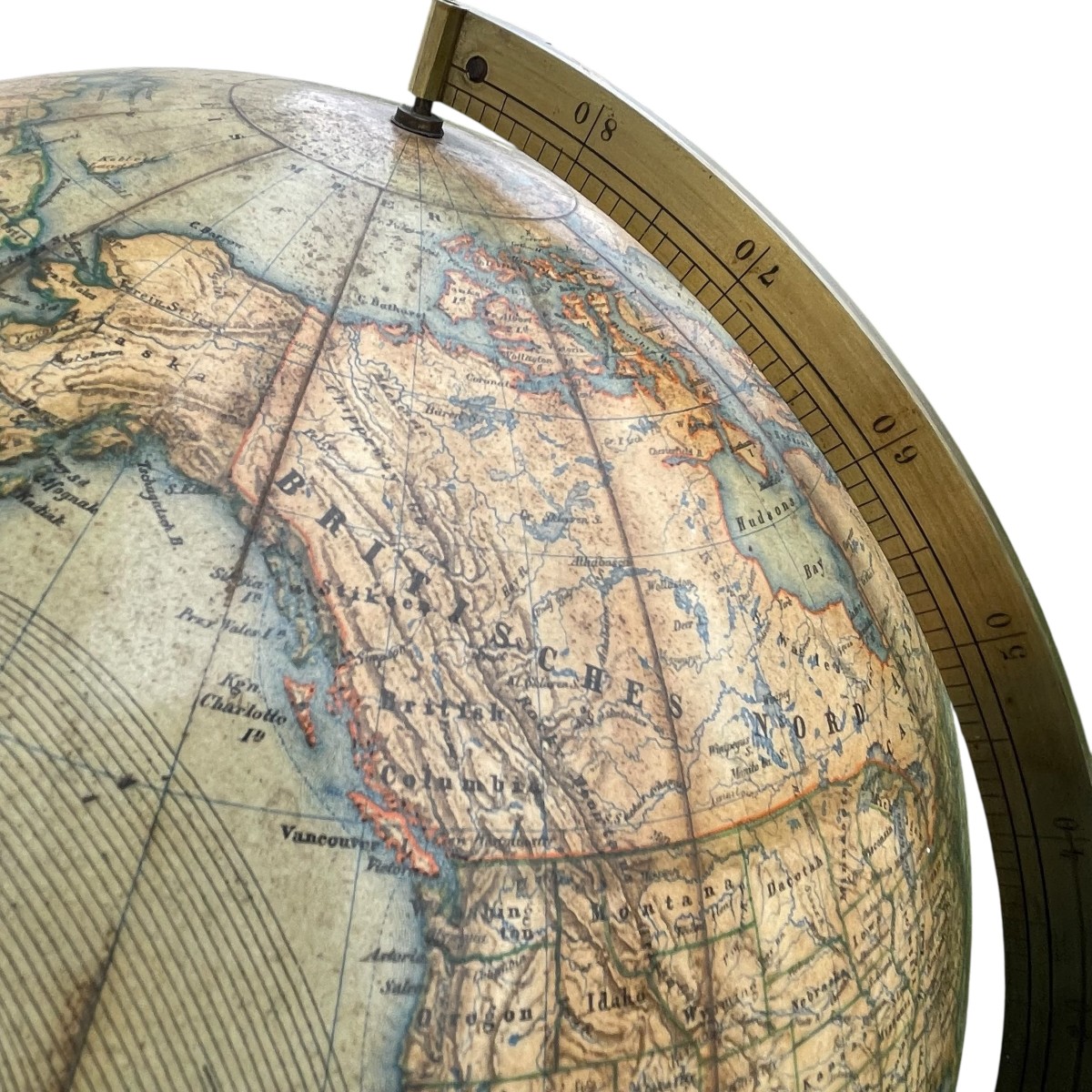 Globe terrestre ancien de C. Adami, révisé par H. Kiepert, Berlin 1881-photo-4