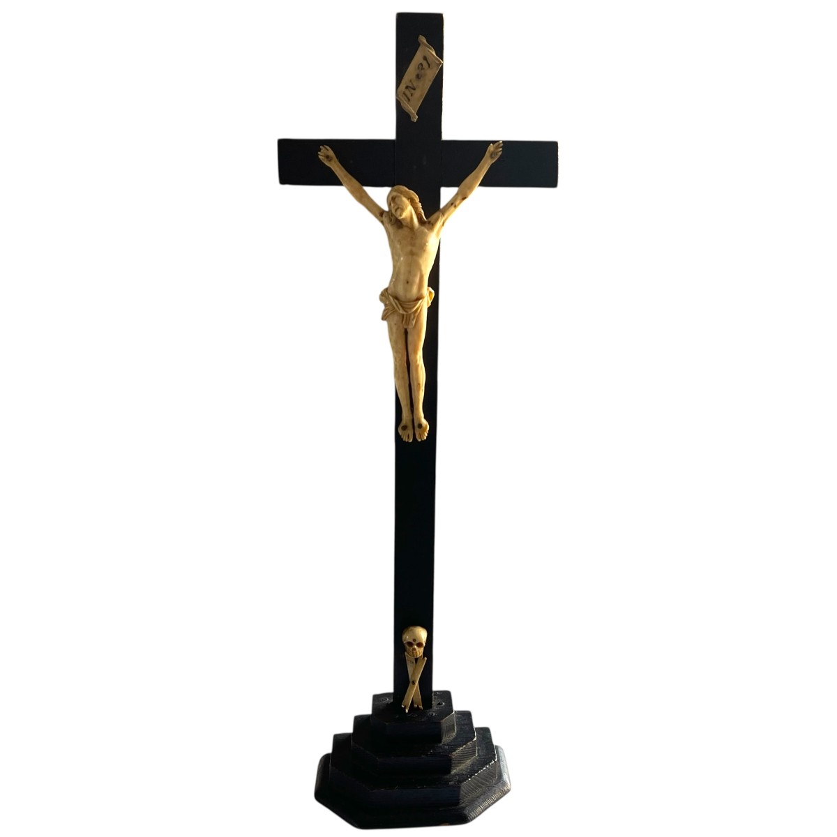 Private Oratory Crucifix - Ivory Christ With Cites - Historical Detail Present-photo-2