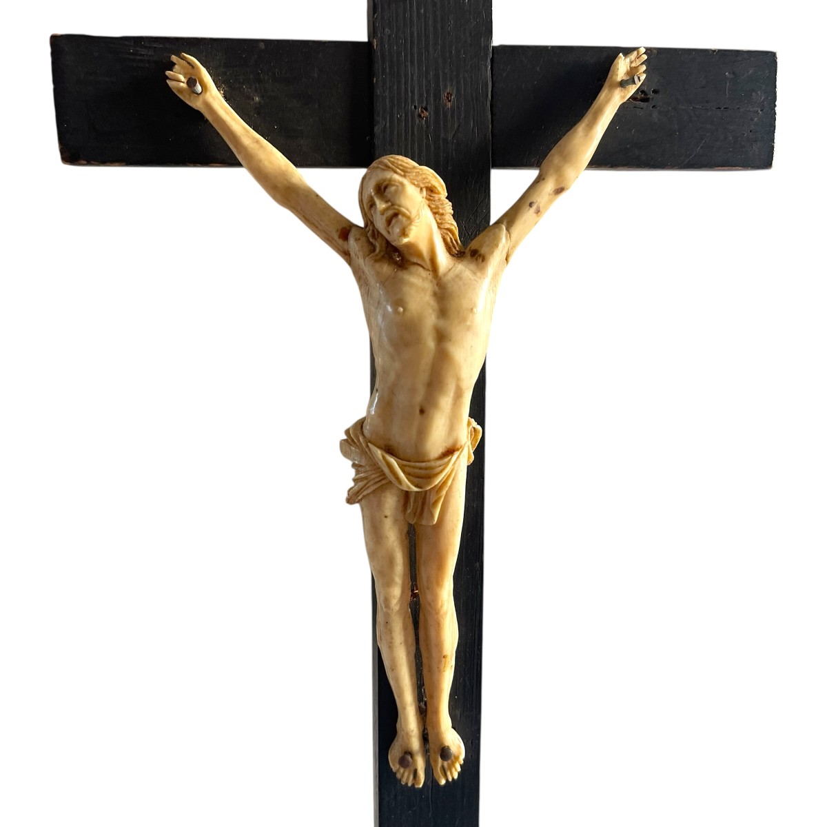 Private Oratory Crucifix - Ivory Christ With Cites - Historical Detail Present-photo-3