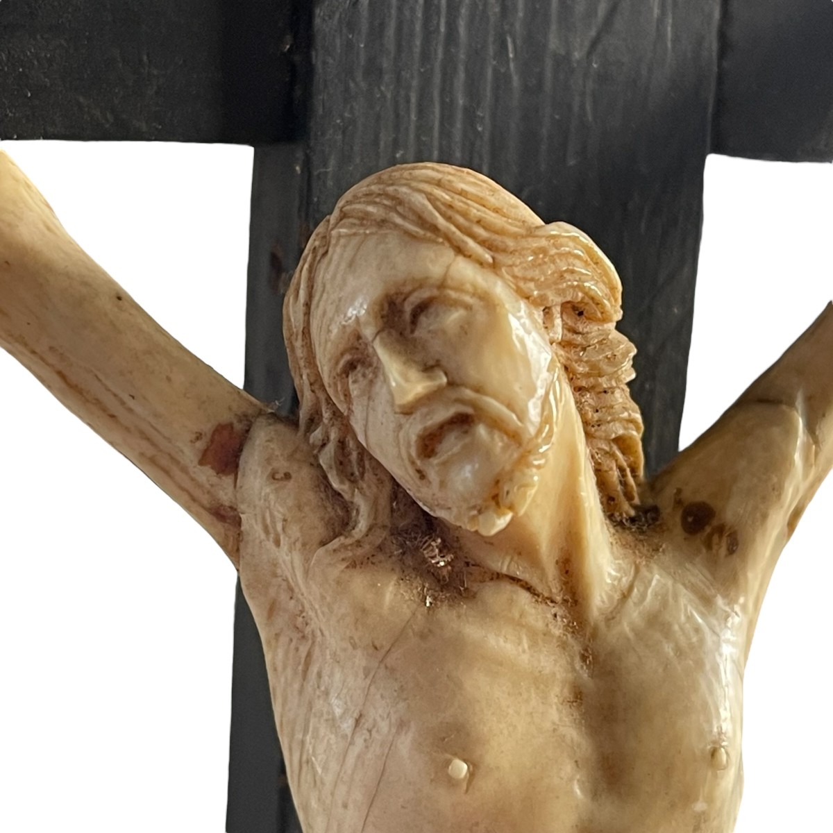 Private Oratory Crucifix - Ivory Christ With Cites - Historical Detail Present