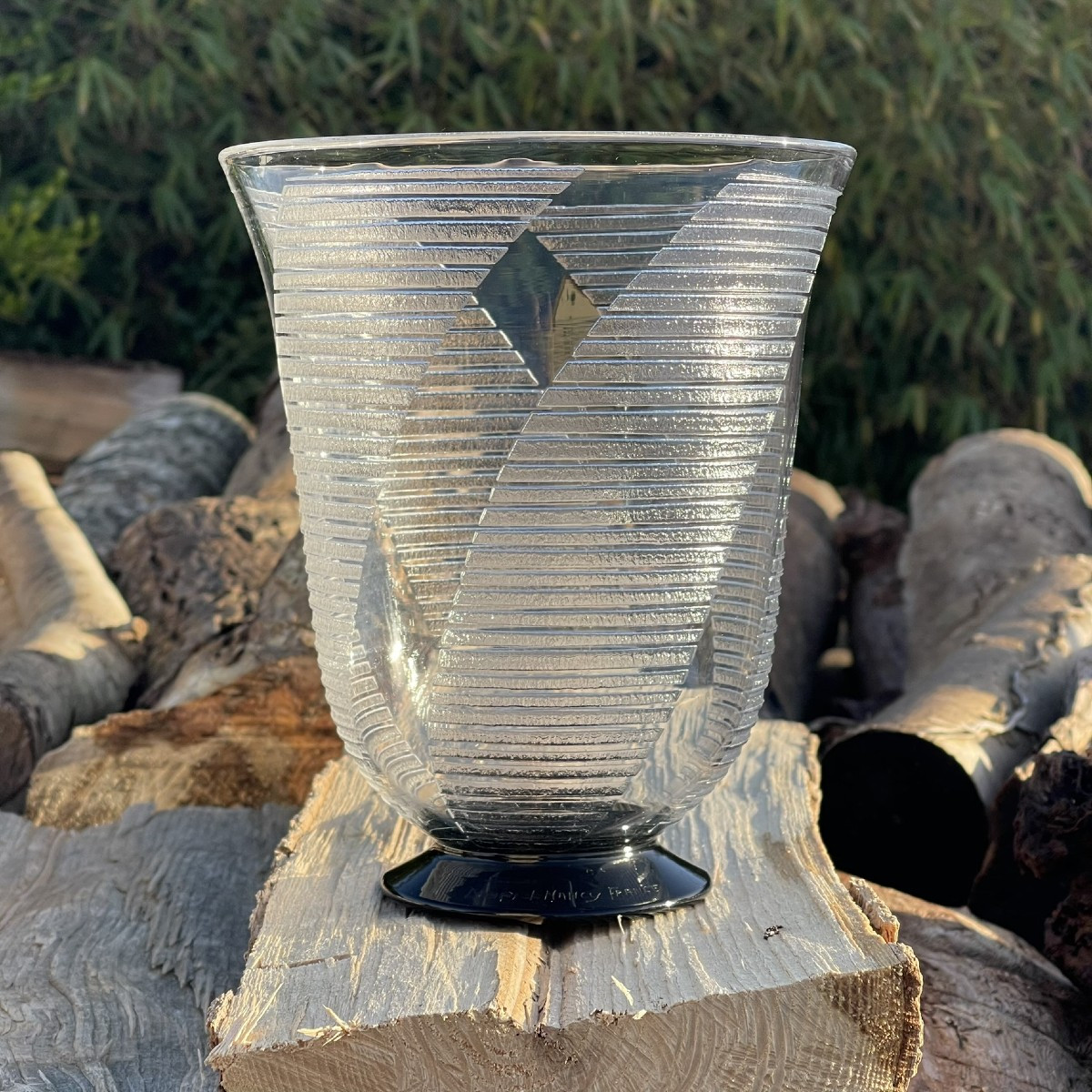 Vase en verre  Art D&eacute;co sign&eacute; Daum Nancy -photo-1