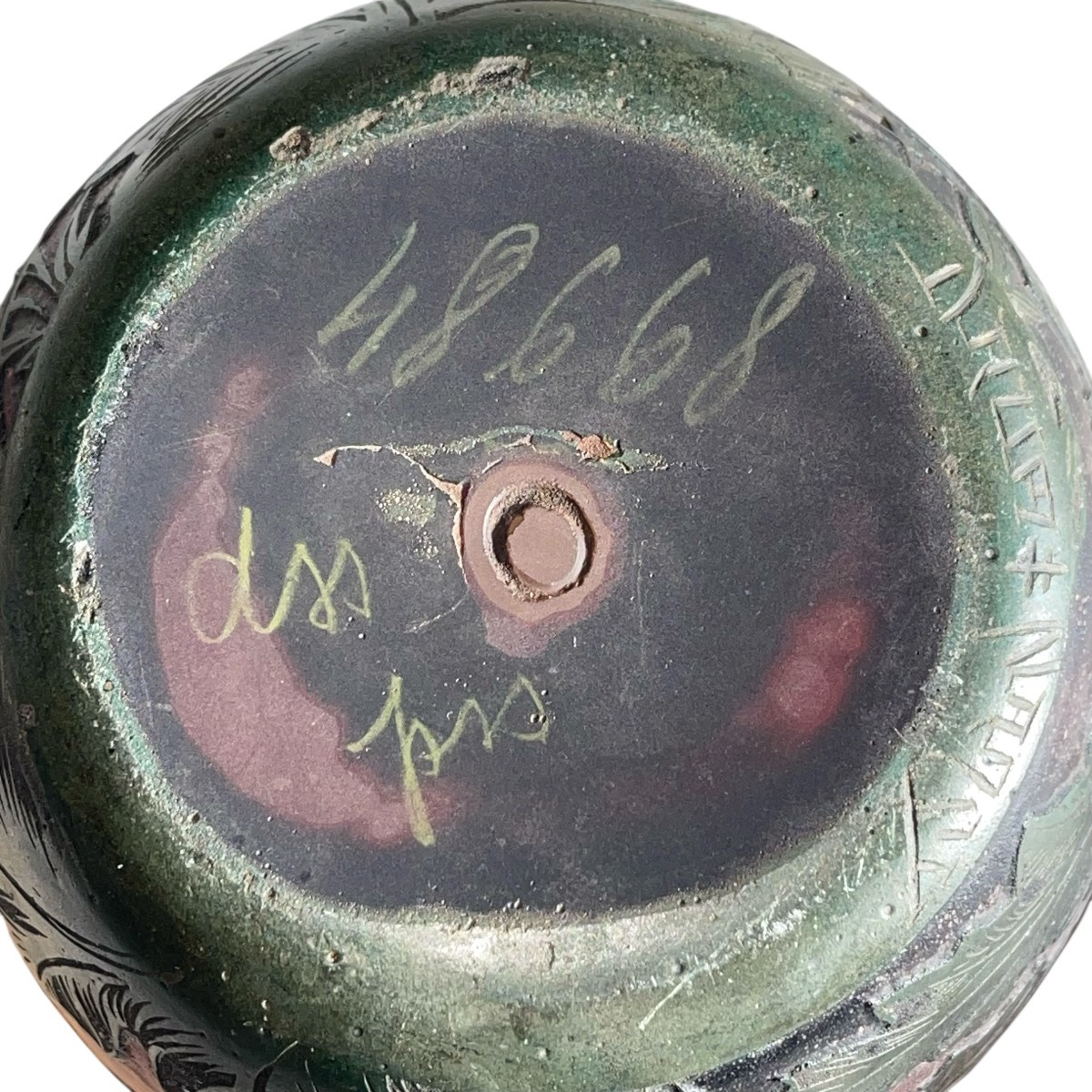 Daum Nancy Covered Pot With Poppy Decoration-photo-3