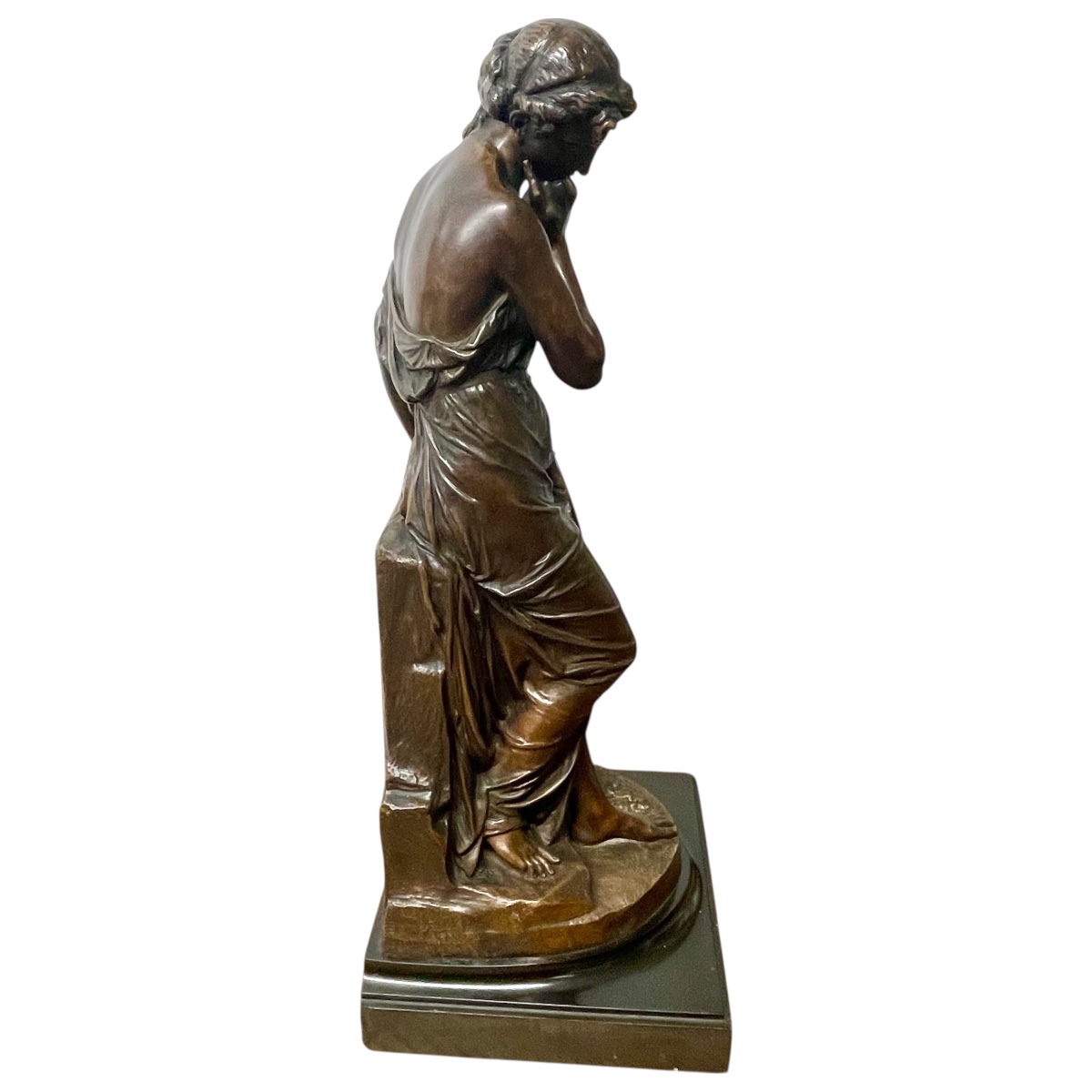 Émile Carlier (1849-1927) - Sculpture en bronze -La Source-photo-4