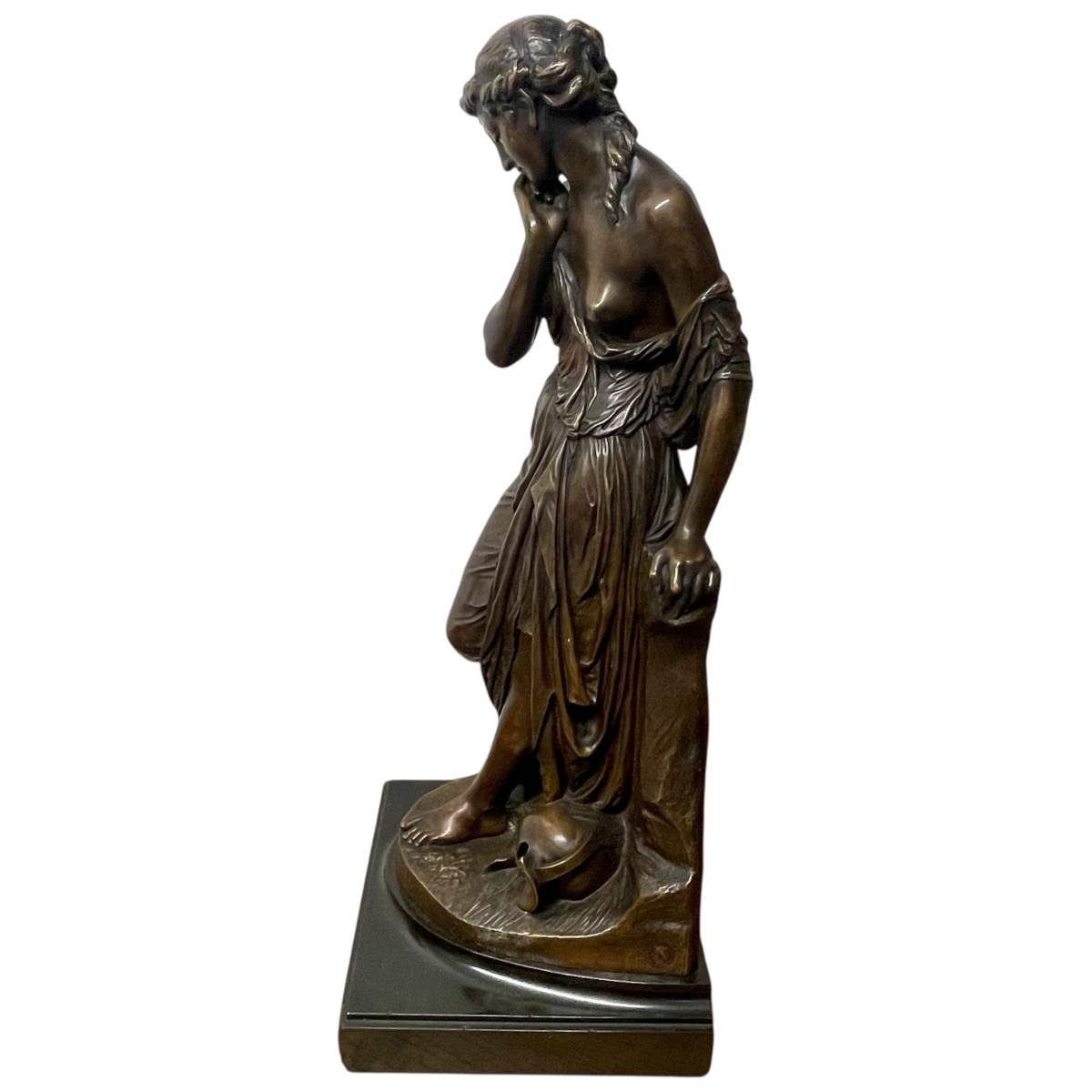 Émile Carlier (1849-1927) - Sculpture en bronze -La Source-photo-2