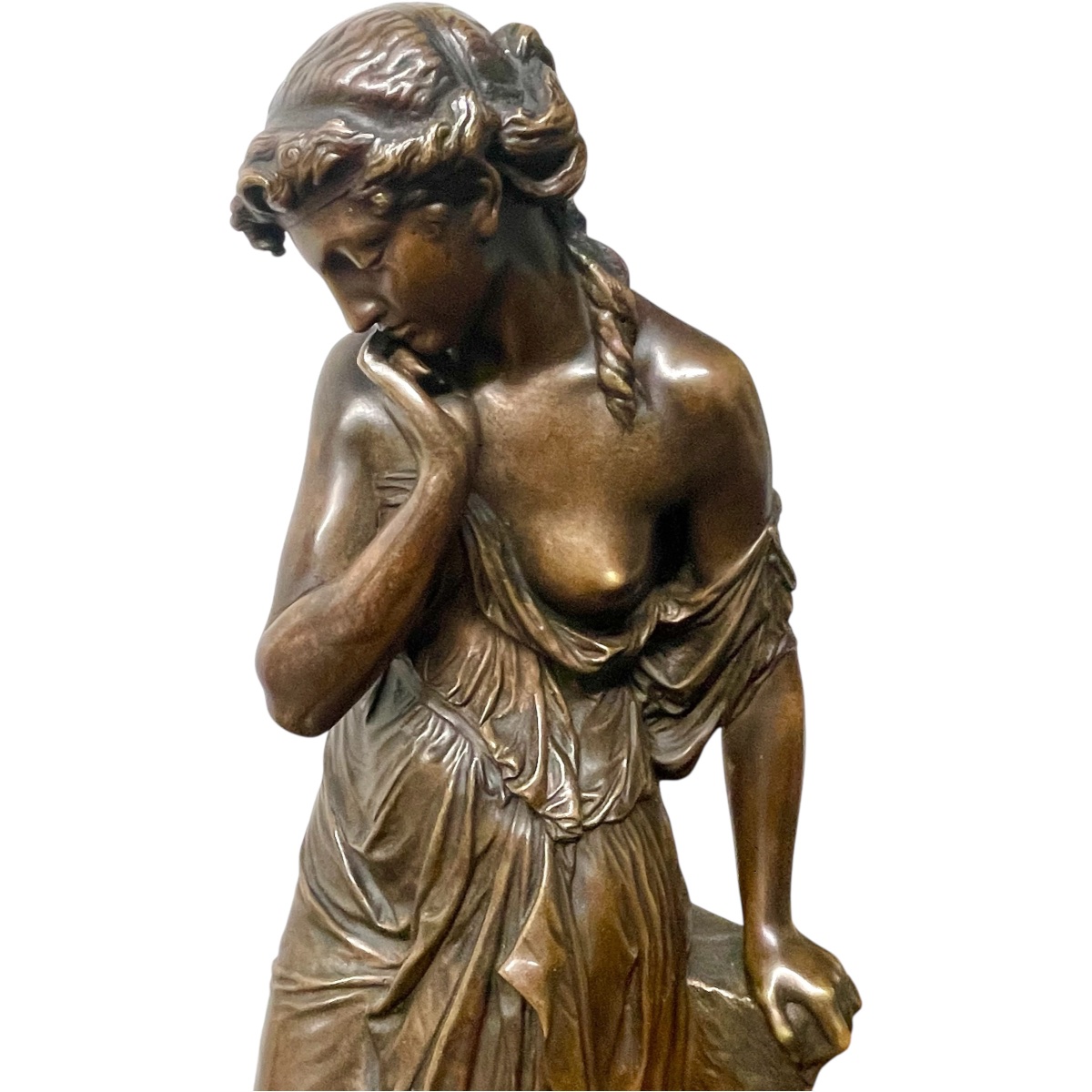 Émile Carlier (1849-1927) - Sculpture en bronze -La Source-photo-5