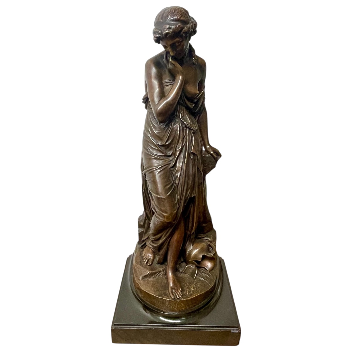Émile Carlier (1849-1927) - Sculpture en bronze -La Source