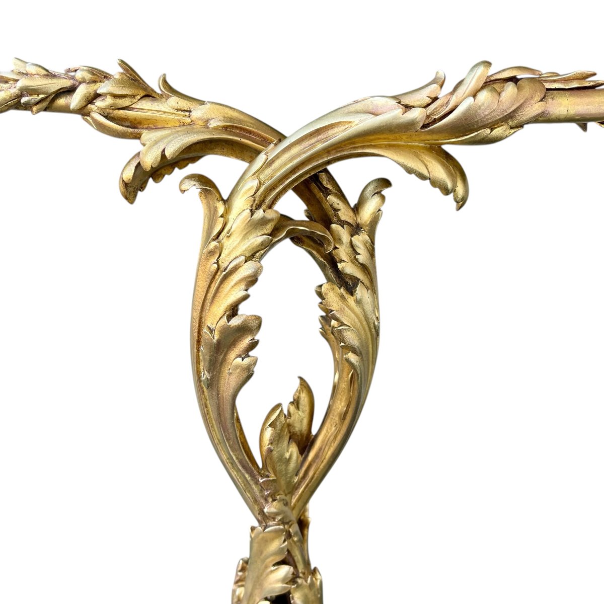 Gilded Bronze Lamp Base By François Rambaud, Susse Frères Cast Iron-photo-3
