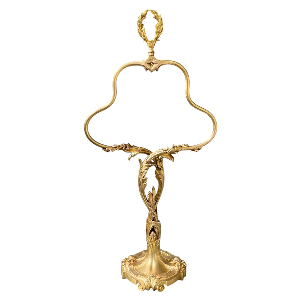 Gilded Bronze Lamp Base By François Rambaud, Susse Frères Cast Iron-photo-4